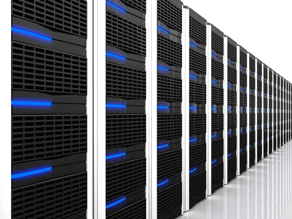 Beeld Van Datacenters Met Veel Server — Stockfoto