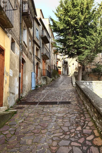 Vista Para Rua Antiga Aldeia Italiana — Fotografia de Stock