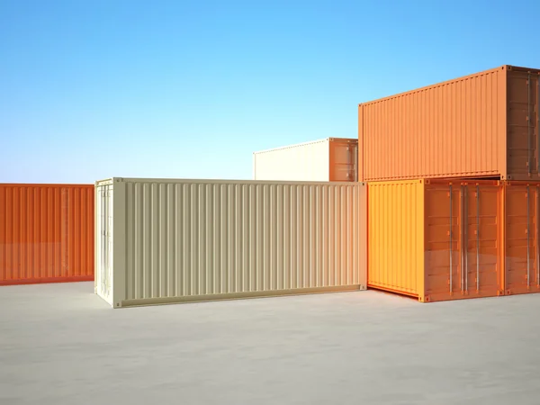 Classic Metal Container Blue Sky Background — Stock Photo, Image