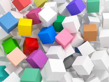 3d cubes clipart