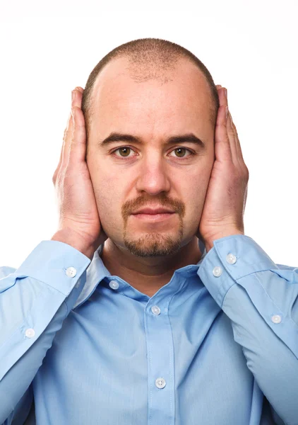 Neslyšící muž — Stock fotografie
