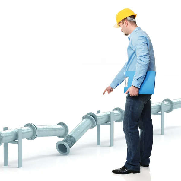 Engineer find problem — Stock Photo, Image