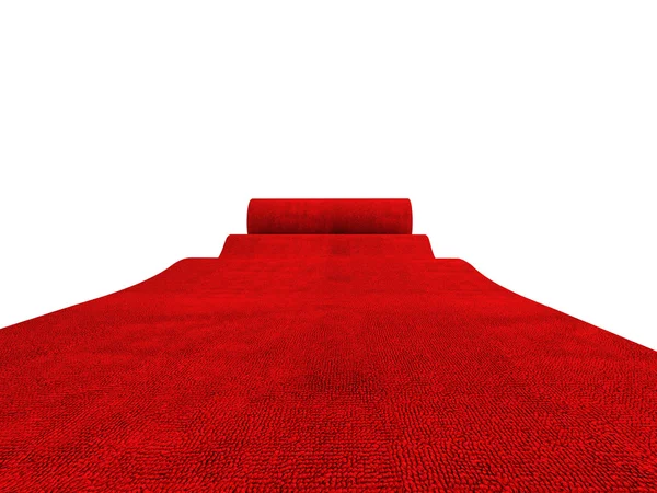 Postupné červený koberec — Stock fotografie