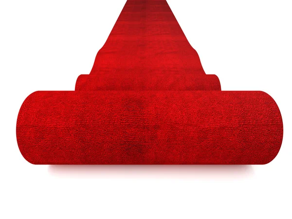 Прокатки червоний килим — стокове фото