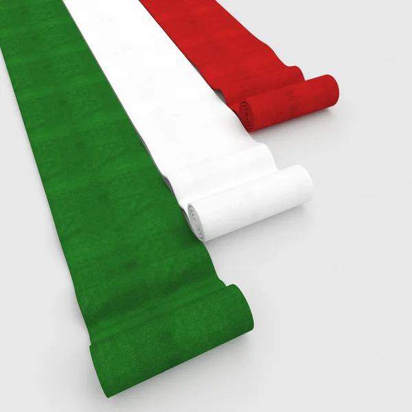 Італійський прапор килим — стокове фото
