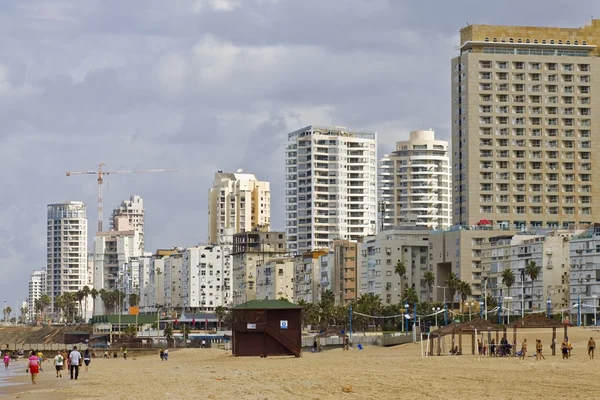 stock image N the morning on coast of Mediterranean sea in the city of Bat-Yam. Israel