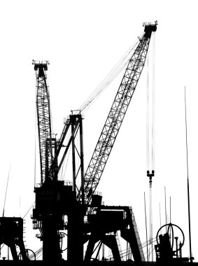 Large Cranes at Kaohsiung Harbor clipart