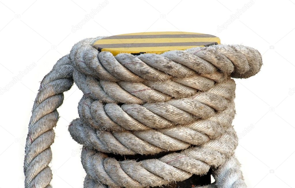 Mooring Post with Large Rope