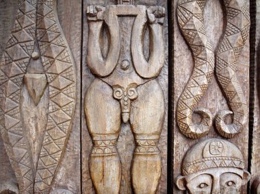 Aboriginal Wood Carvings clipart