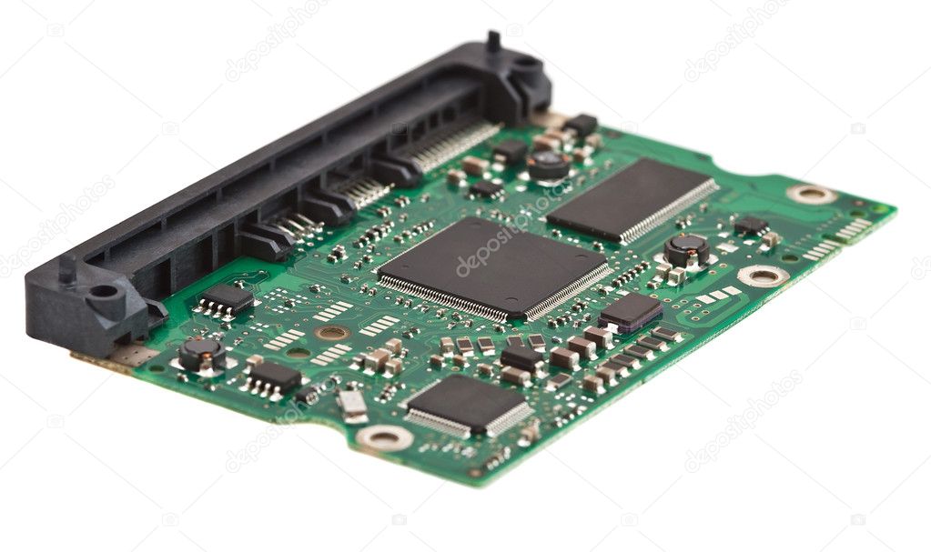 Computer board, isolated on white