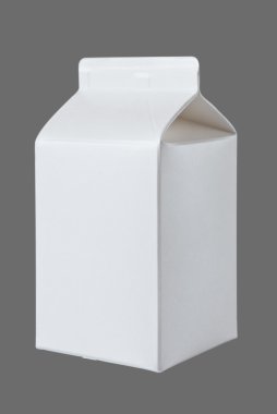 Milk Box per half liter on gray clipart