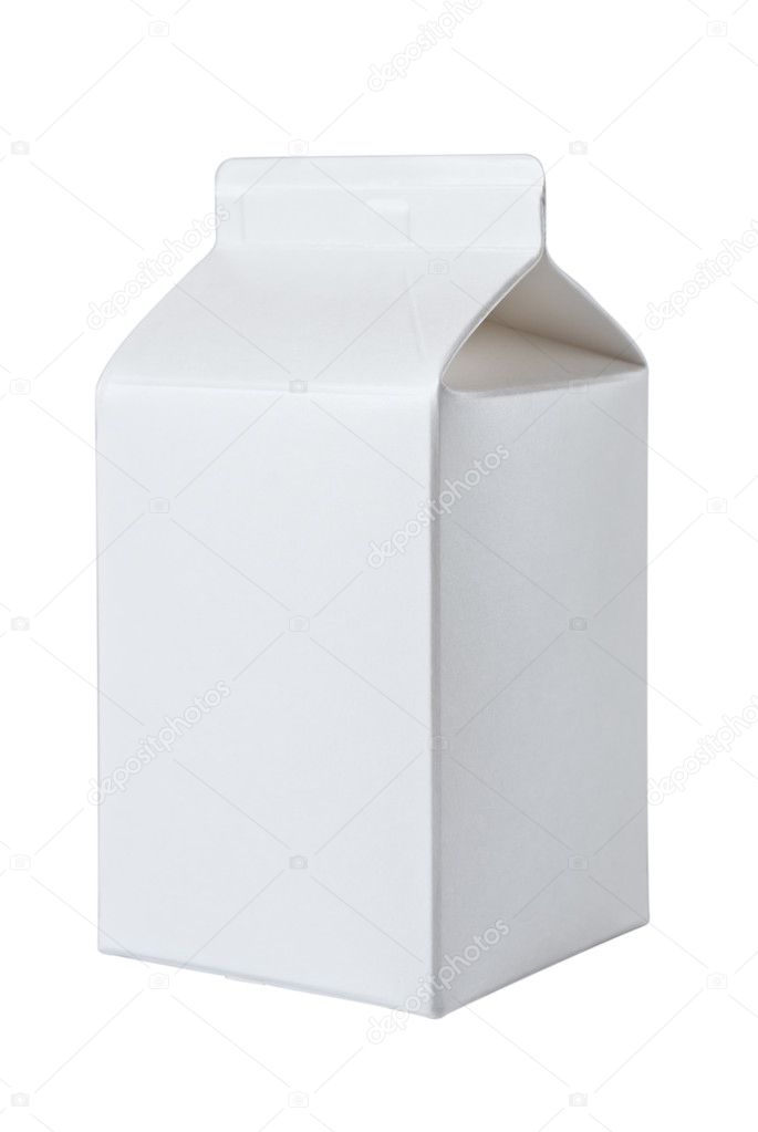 Milk Box per half liter on White