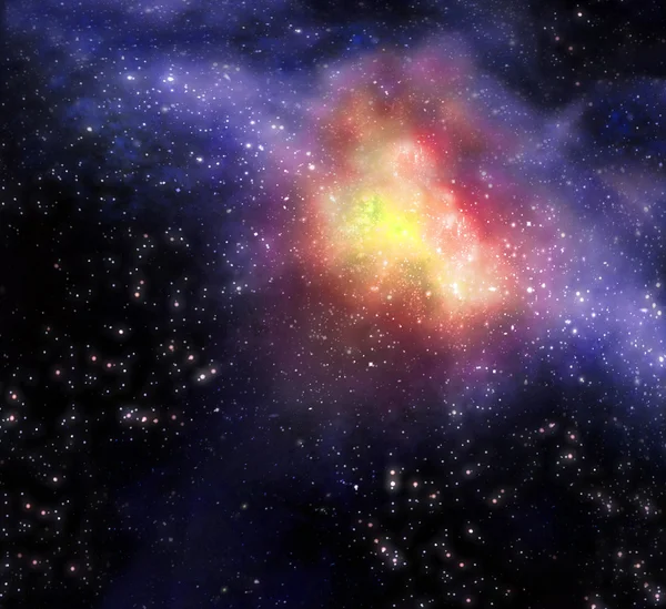 별이 빛나는 배경의 깊은 우주 공간 — 스톡 사진