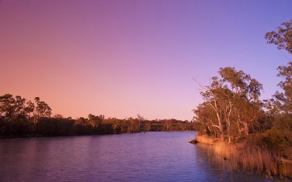 Закат Воды Реки Мюррей Юге Австралии — стоковое фото