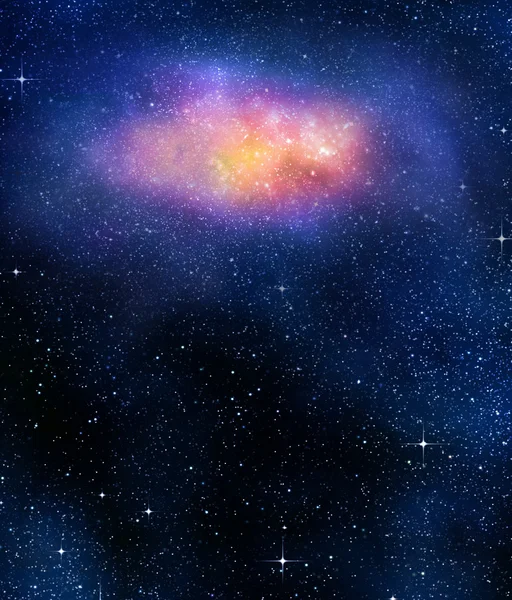 Έναστρο Φόντο Αστέρια Και Νεφέλωμα Στο Βαθύ Διάστημα — Φωτογραφία Αρχείου