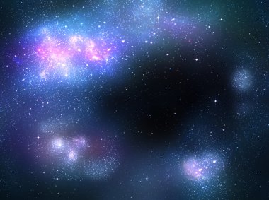 Deep outer space background with stars and nebula clipart