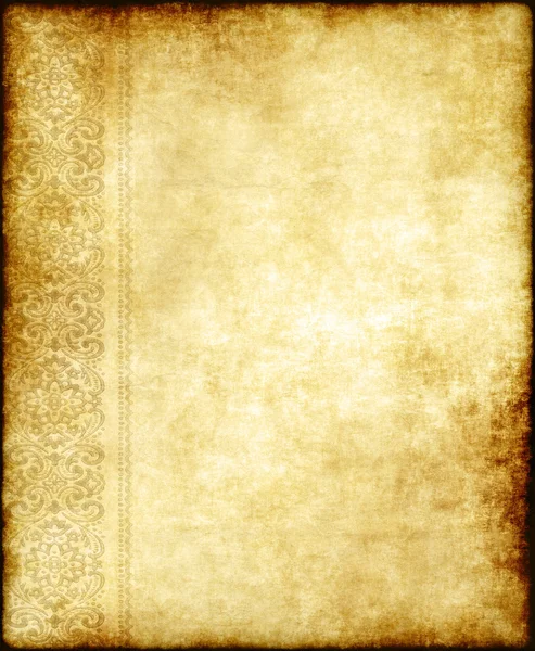 Старий прикрашений паперовий пергамент — стокове фото