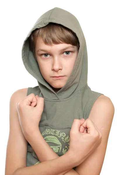 Портрет Підлітка Ізольований Білому Тлі Щаслива Молодь — стокове фото