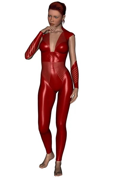 Pretty woman in bodysuit — Stock Photo, Image