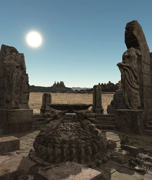 Fantasy temple ruins — Stock Photo, Image