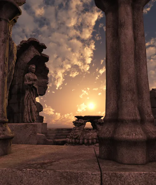 Развалины храма фантазий Лицензионные Стоковые Фото
