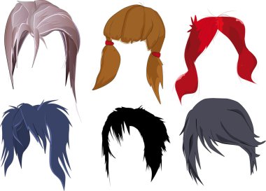 The hair dress complete set clipart