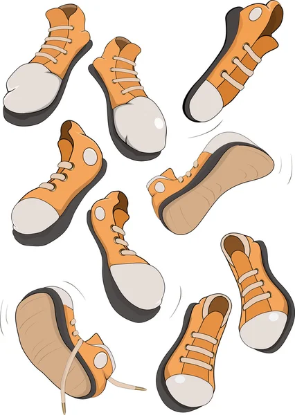 L'ensemble complet des chaussures de sport — Image vectorielle