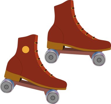 The roller skates clipart