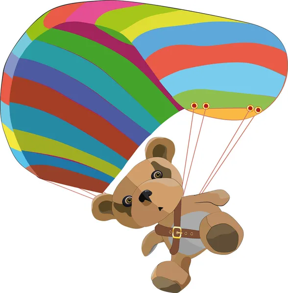 Іграшковий ведмідь на пара клоун — стоковий вектор