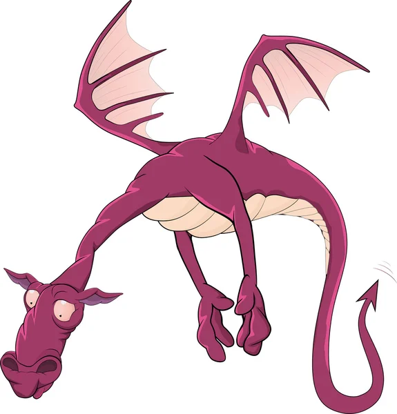 Dragón violeta — Vector de stock