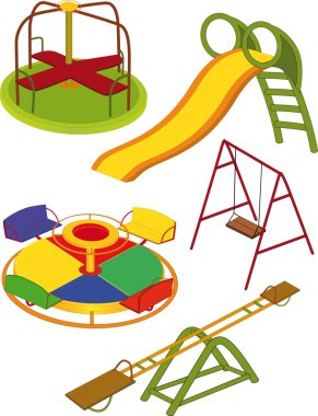 The complete set a children's swing clipart