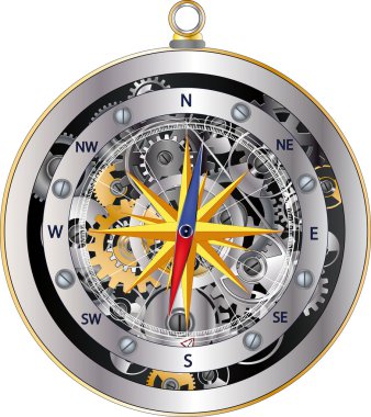 Mechanical compass clipart