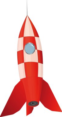 Toy rocket clipart