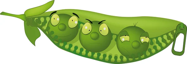 Impudent green peas2 — Stock Vector
