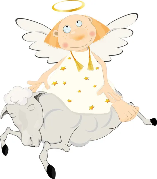 子羊の天使 — ストックベクタ