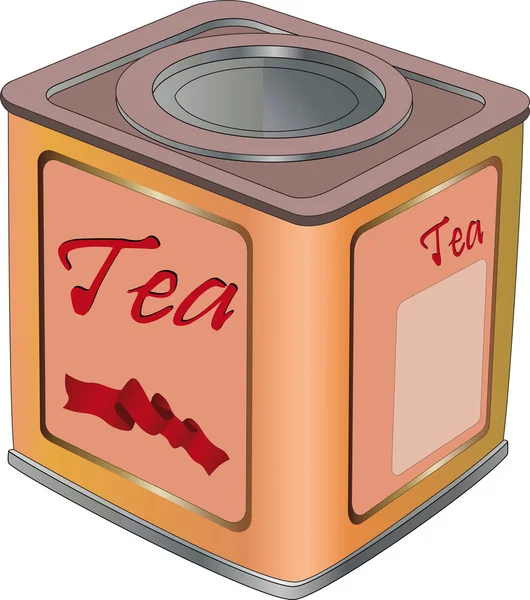 Scatola per tè — Vettoriale Stock
