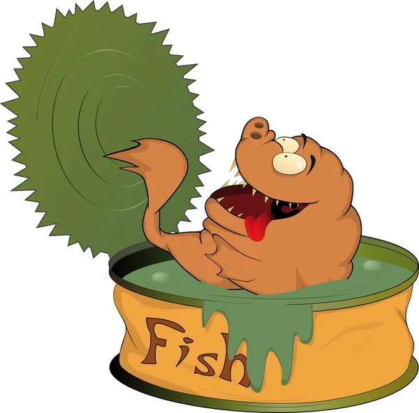Vissen ingeblikt voedsel — Stockvector