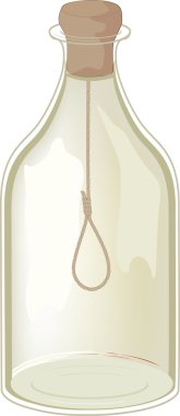 Old bottle and noose clipart