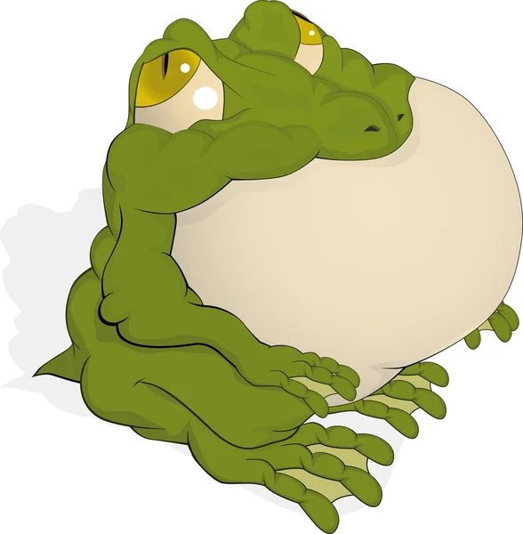 The big green toad — Stock Vector