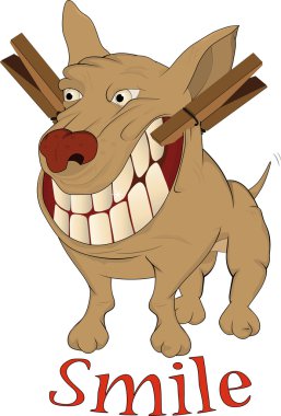 Very cheerful dogie and a smile animals pets clipart