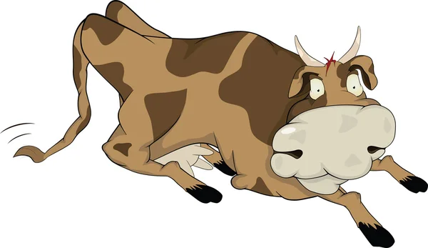 Vrolijke koe — Stockvector