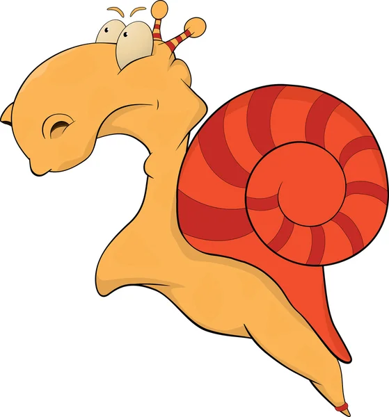 Snail.Cartoon — Stockvector
