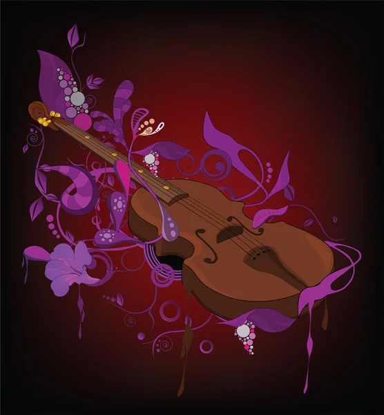 Abstract background and violin — Stock Vector