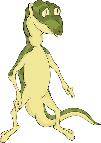 Lizard.Cartoon — Vetor de Stock