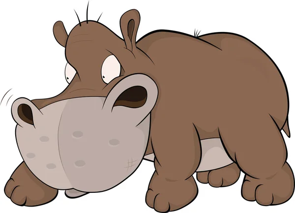 Hipopotam małe i złośliwy — Wektor stockowy