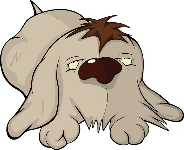 Smutný dog.cartoon — Stockový vektor