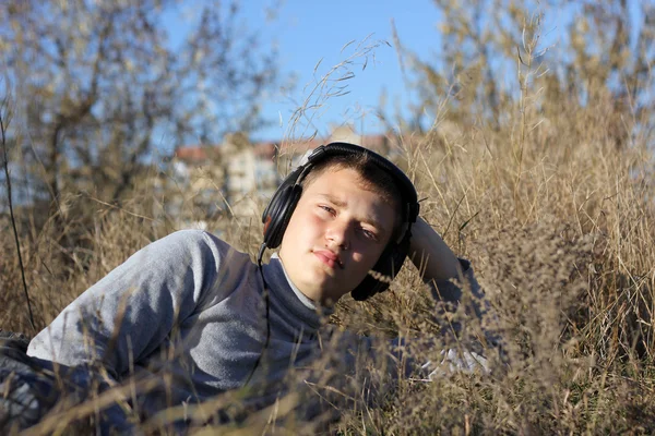 stock image Boy Enjoying Music