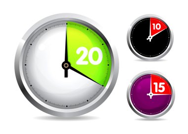 Set of timers clipart