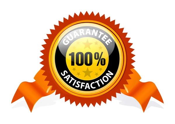 100% Satisfacción Signo garantizado — Vector de stock