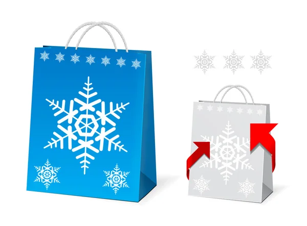 Christmas Paper Bag Design — Stock Vector